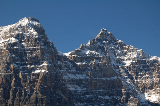 The mountains above Lake Moraine, Canada